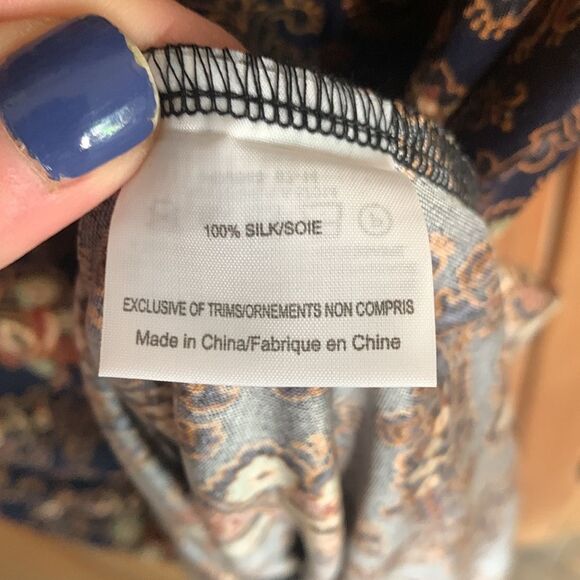 Tory Burch damask print sleeveless navy midi dress NWT - Picture 9 of 9